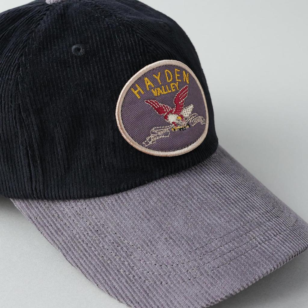AVIREX Corduroy Military Low Military Baseball Black Cap, Cap, Men's, Fall/Winter, AIRFORCES,