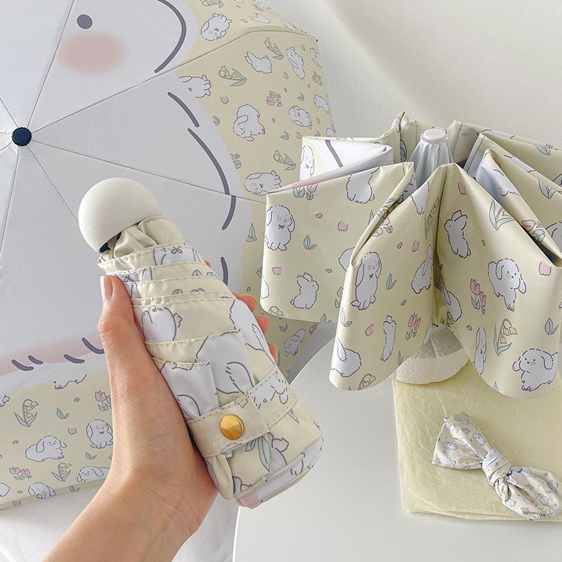 Świeży Styl Przenośny Mini Automatyczny Składany Parasol Damski z Ochroną Przeciwsłoneczną i UV