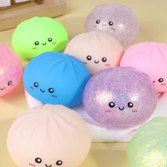 Stress Relief Toys Steamed Bun And Steamer Set Decompression Toy Soft TPR Durable Anxiety Relief Toy for Adults