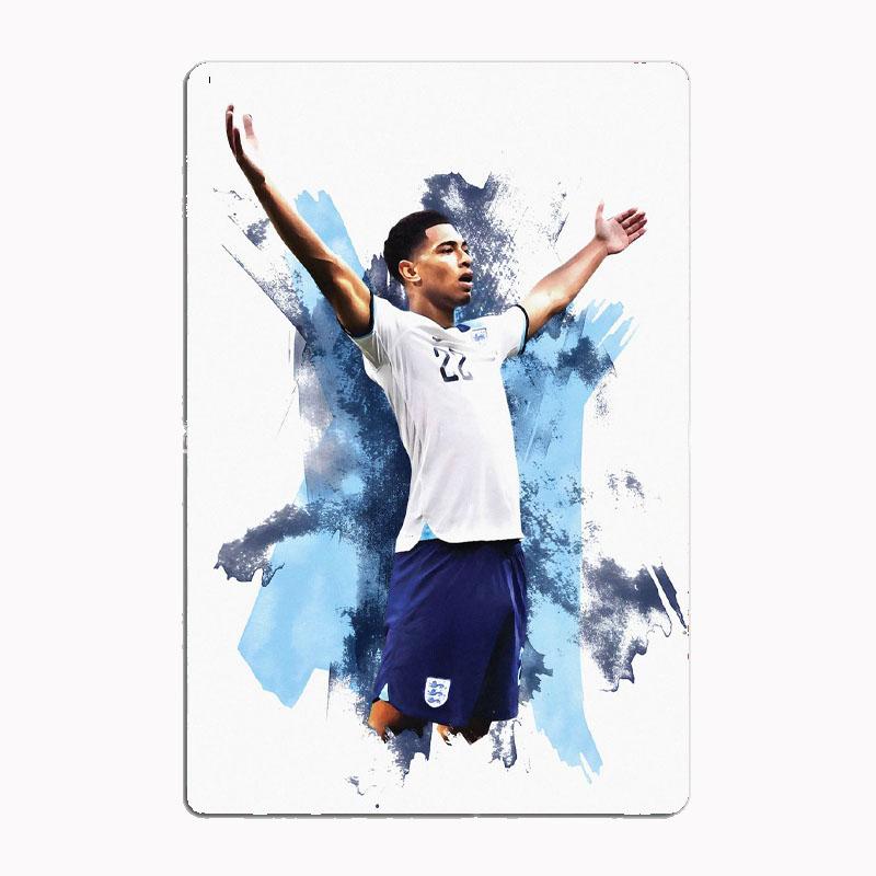 Jude Bellingham Football Sport Player Posters Metal Print Sign Poster Garage Room Cinema Living Custom Tin Vintage Home Decor