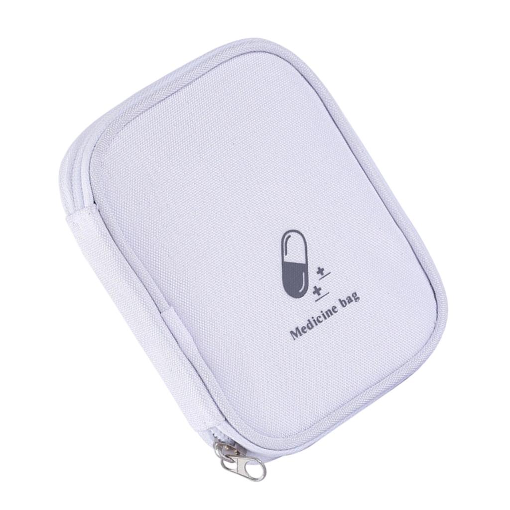 Portable Mini First Aid Bag Empty Small Size Travel Medicine Pouch Zippers Handy Pills Pocket for Travel Home Use