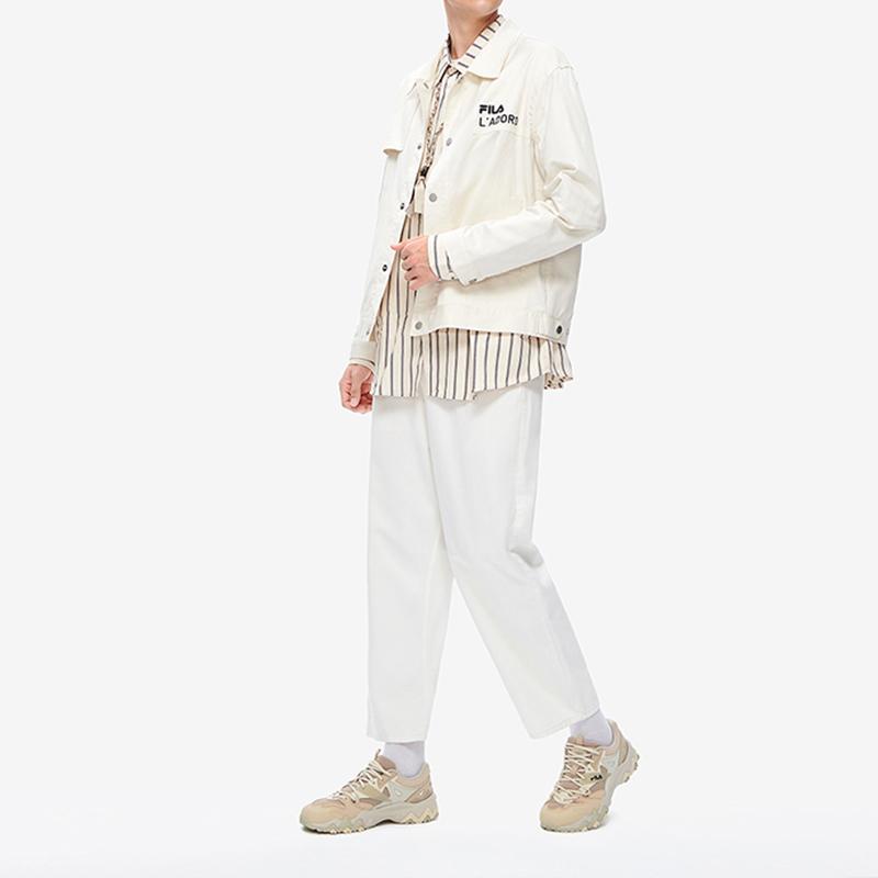 New FILA Jackets Men's Jade Rabbit White F51M238703F-IV