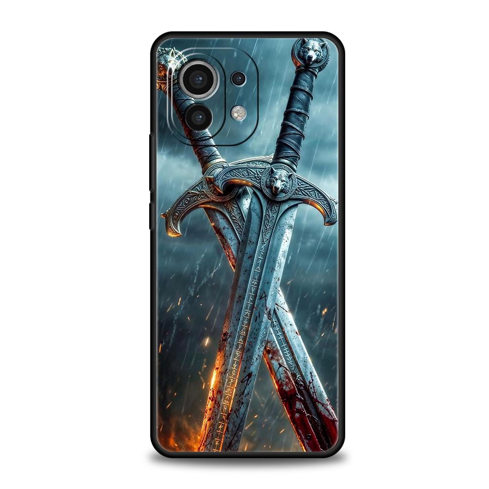 Handyhülle Cover für Xiaomi Poco F7 F6 F5 F4 F3 X7 X6 X5 X4 X3 NFC M4 C51 C55 GT Pro Weiches TPU Fundas Das Schwert Kreatives Muster