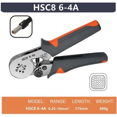 Aderendhülsen-Crimpwerkzeug Mini-Elektrozange HSC8 6-4/6-6(0,25–10 mm²/0,25–6 mm²) Reparaturklemme für Kabelverbindungen