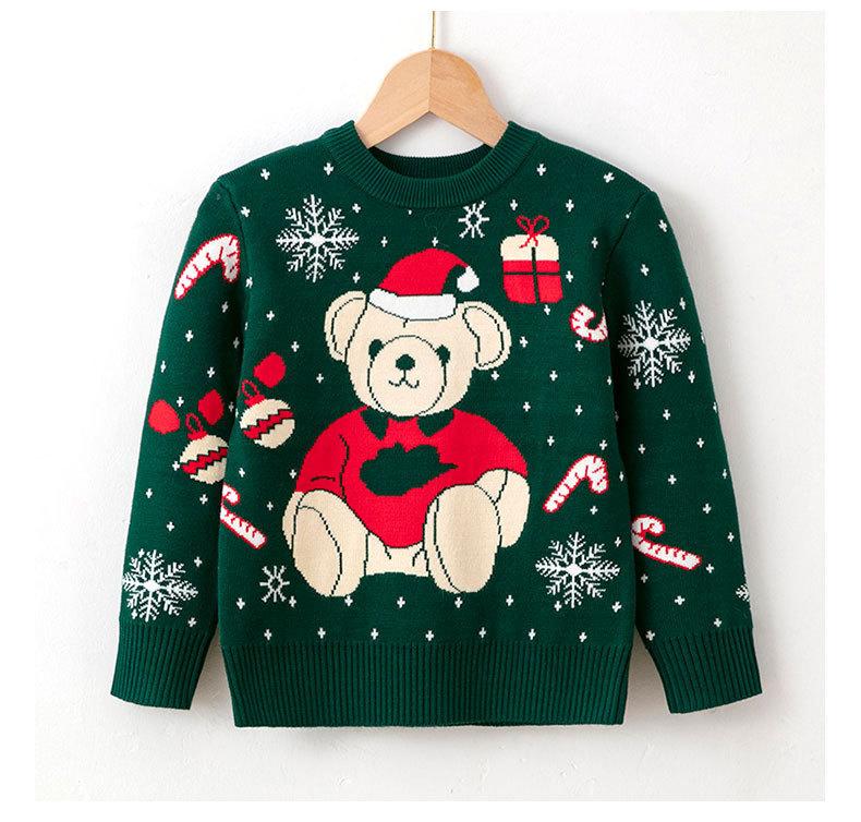 Christmas Boys Girls Sweater Party Pullover Cotton Clothes Kids Autumn Winter Knitwear Top
