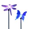 2 Pack LED Solar Garden Stake Light Multi Color-Changing Butterfly Dragonfly Garden Decor Figurines Lights Outdoor Landscape Lighting for Path Yard
