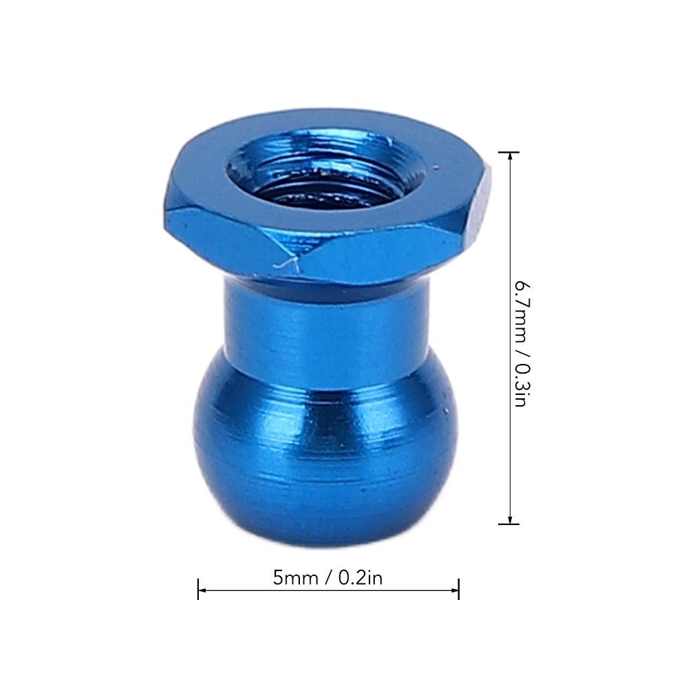 10Pcs Aluminum Alloy Ball Nut Set Ball Head Nut for Tamiya 53640 1/10 RC Car and Buggy For RC Buggy
