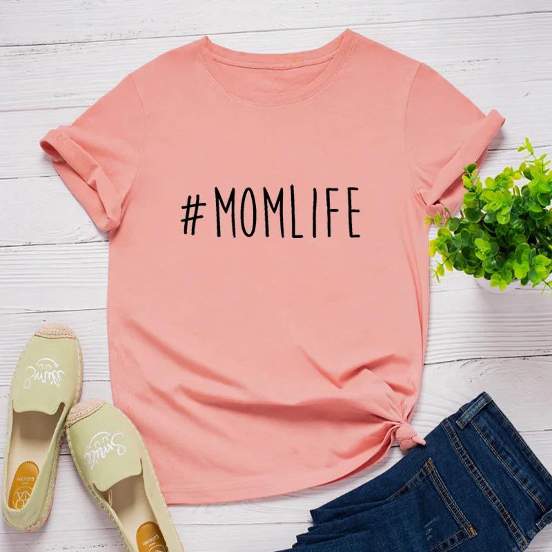 #momlife Letter Print Women T Shirt Short Sleeve O Neck Loose Women Tshirt Ladies Tee Shirt Tops Clothes Camisetas Mujer