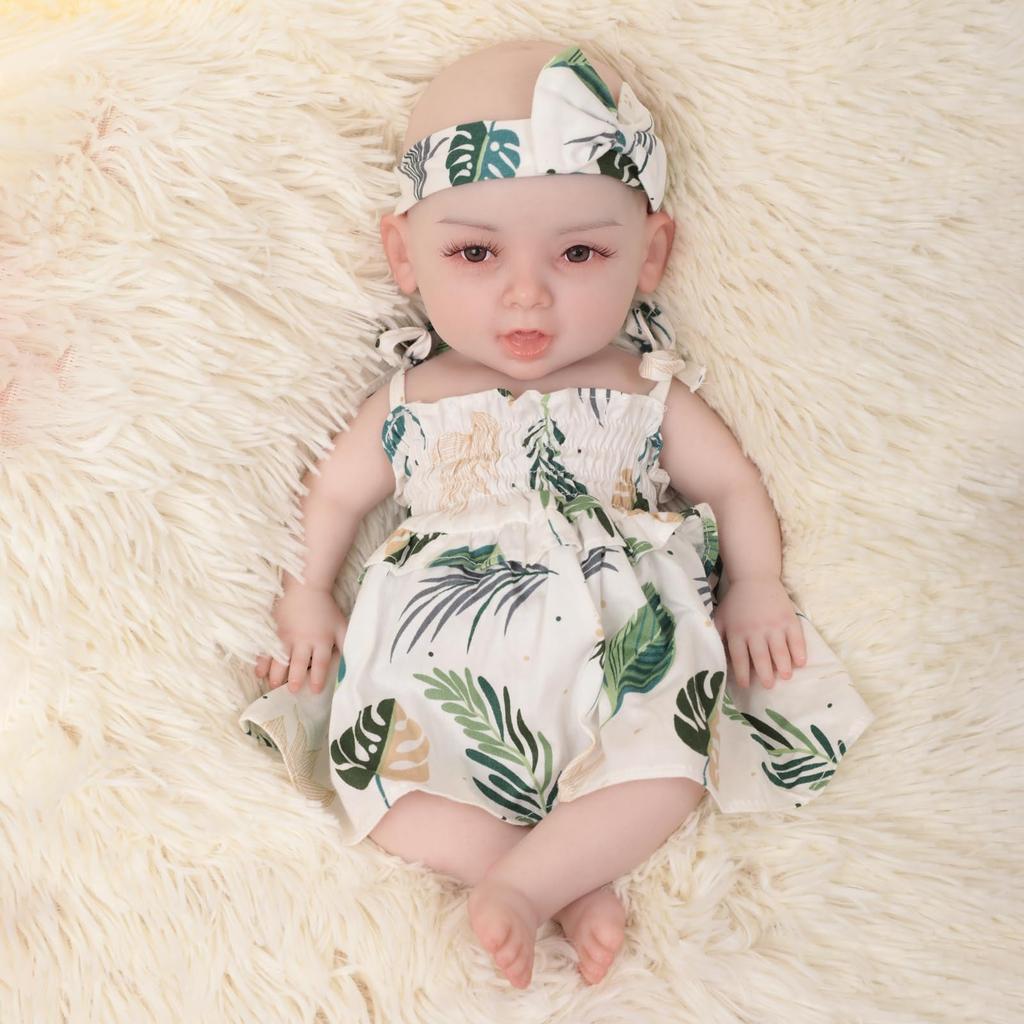 36cm Full Silicone Doll Baby Doll Realistic Doll Simulation Baby Newborn Christmas Gift Birthday Gift Nursing Practice Mom Experience Family