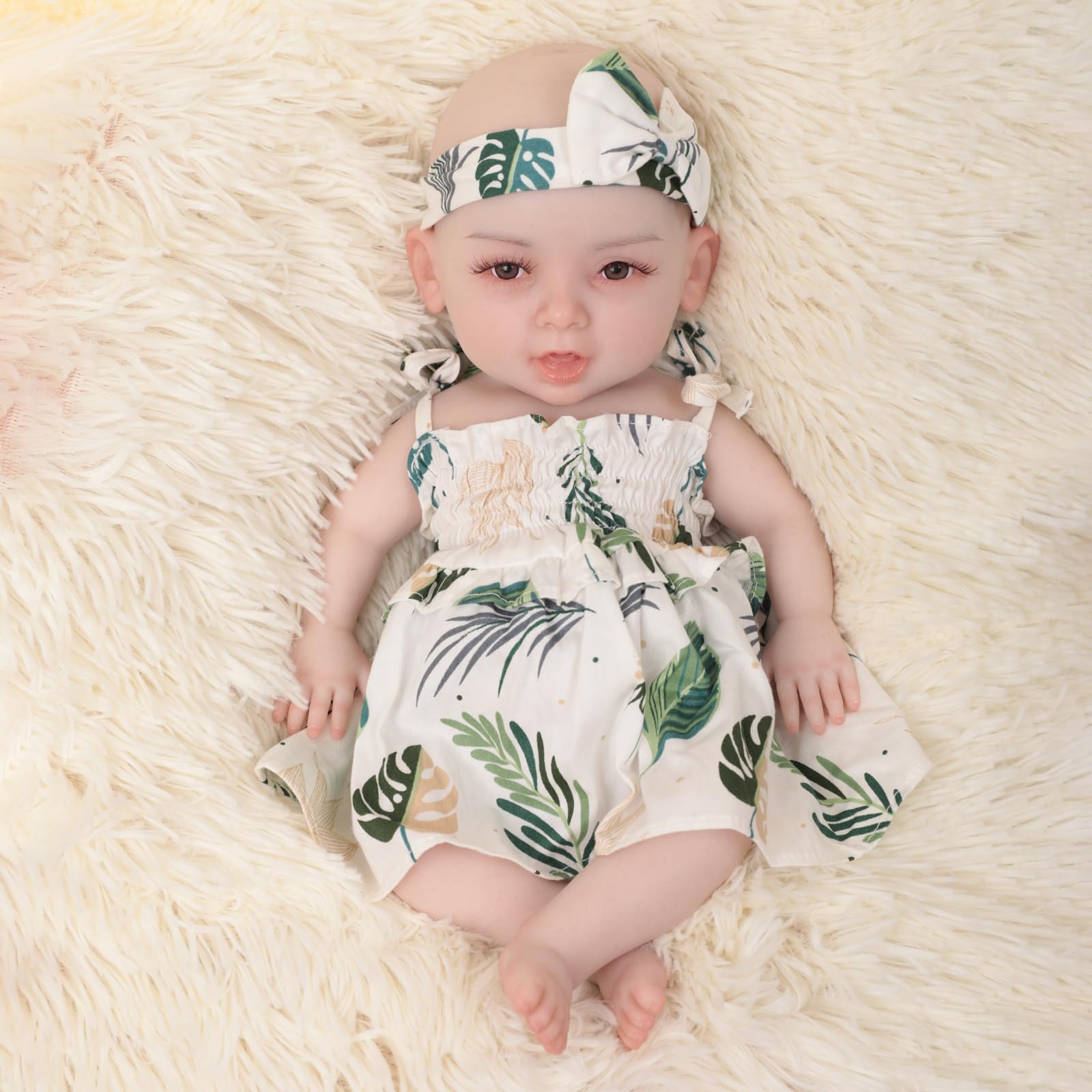 

36см Полный силиконовый ребенок Реалистичная симуляция Ребенок Новорожденный ребенок Рождество День рождения Кормление Мама Семья Компаньон 36см Кукла, Кукла, Кукла, Подарок,