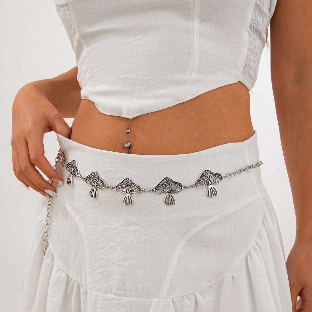 Bohemia Style Waist Chain Imitation Pearl Conch Pendant Beach Shell Waist Chain Waistband  Women