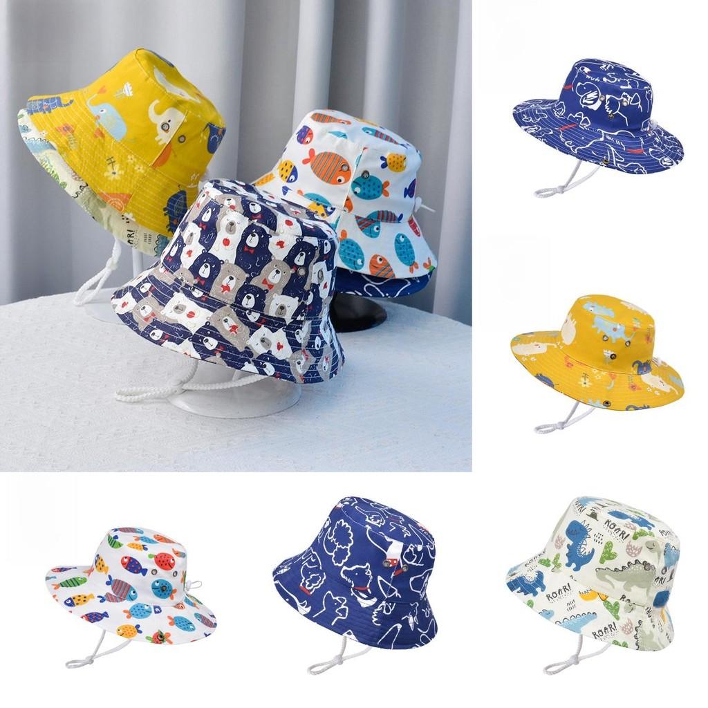 Cartoon Childrens Fisherman Hat With Cotton Material For Summer Sun Protection And Breathability For Kids