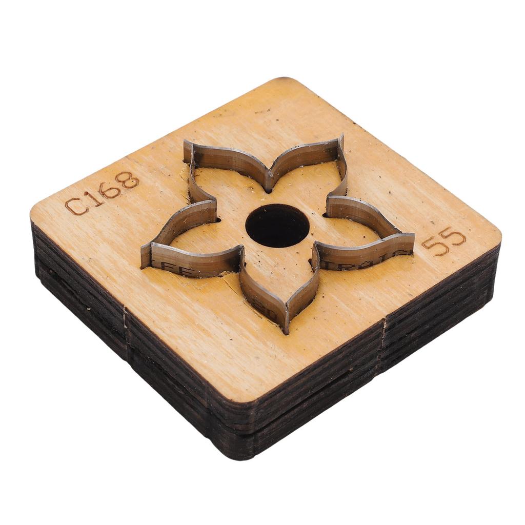Blumenleder-Stanzform Holzbasis Scharfe Metallklinge Lederstanze für Dekorationen Geschenke