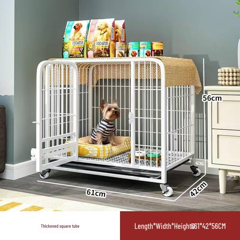 Indoor Dog Cage with Toilet for Medium to Large Breeds - Border Collie, Golden Retriever, Bichon