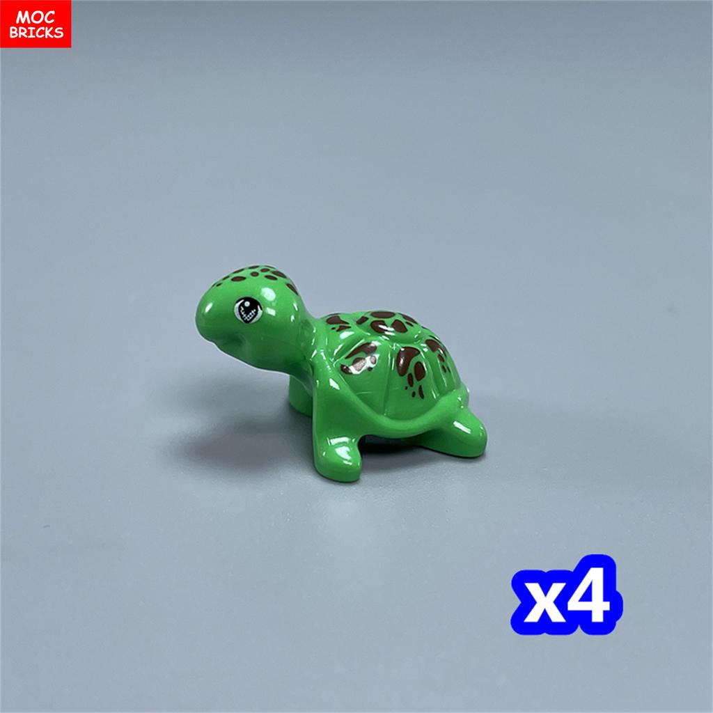 MOC Bricks Ocean Animal Plant Coral Sea Scene Shark Octopus Manta Fish Clownfish Building Blocks Toys Children Gift