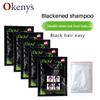 5-pack of Hair Dyeing Black Shampoo, Suitable for Both Men and Women To Use