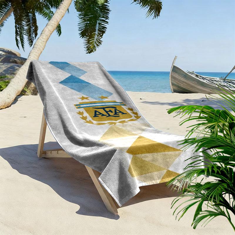 Messi Print Strandtuch, Großes Weiches Schnelltrocknendes Handtuch für Strand Camping Schwimmen
