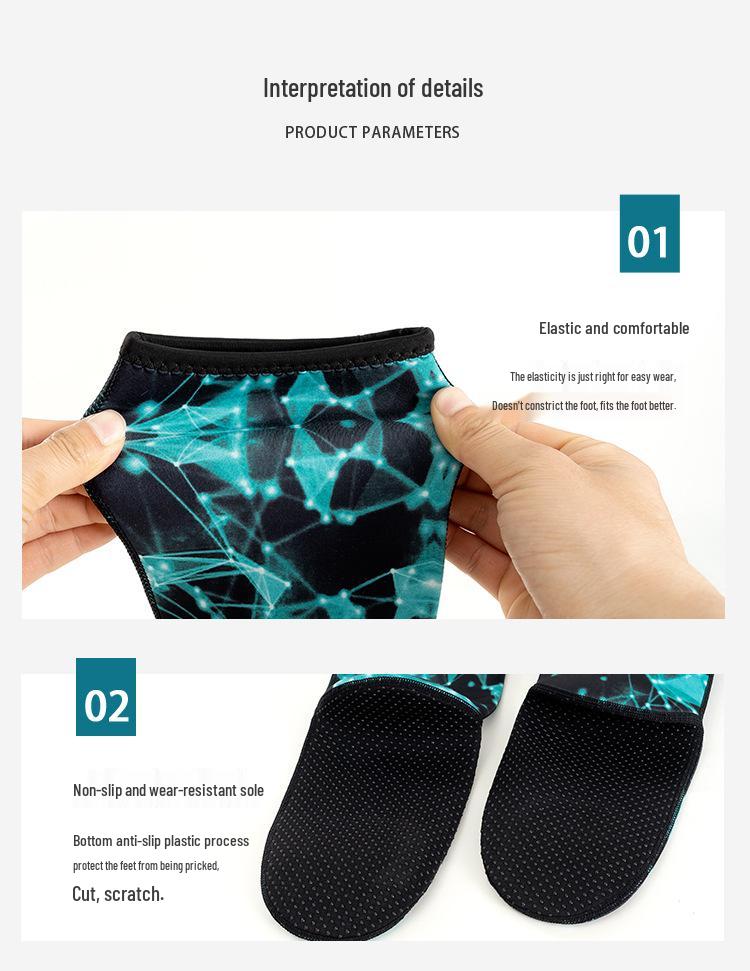 In Stock: Men's 3/5MM Camouflage Diving Socks - Warm, Non-Slip, Wear-Resistant, Waterproof, Long Tube for Snorkeling & Beach.