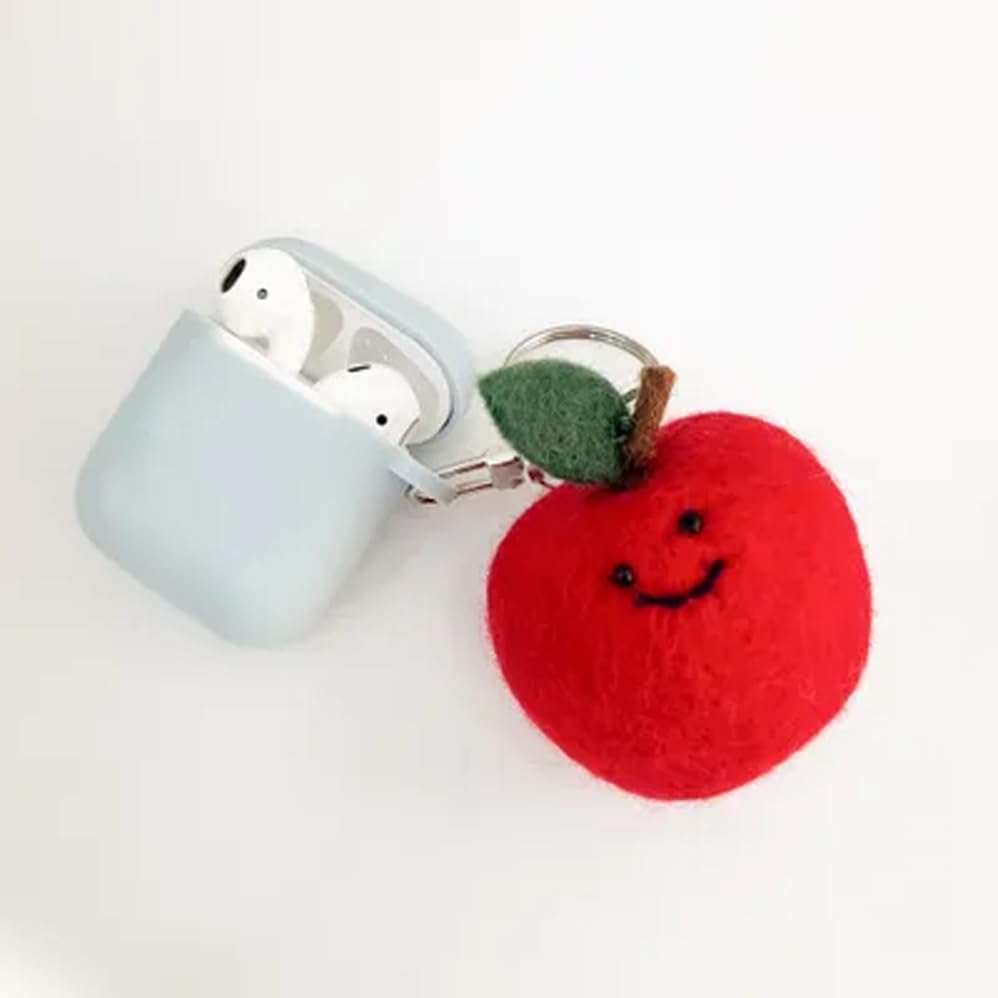 Cute Handmade Wool Felt Fruit & Vegetable Charms with Miniature Foodie Accessories for Bags, Backpacks, and Keys Fun and Unique Accessories for