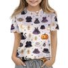 Kids Halloween Graphic T Shirt Short Sleeve Casual Crew Neck Top Boys Girls Printed Tee Comfortable Fit