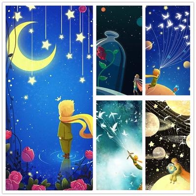 Pittura digitale 5D Pittura diamante fai da te fiaba per bambini rosa stella piccola volpe completa diamante ricamo arte pittore livi
