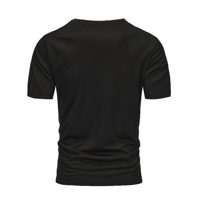 European Sizes Men's Camping Bear & Campfire Graphic T-Shirt -Breathable Summer Tee