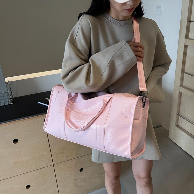 Fashion Trend Men's and Women's Outing Travel Bags Simple Solid Color Durable Casual Duffle Bags Large Capacity Sports Fitness Bags