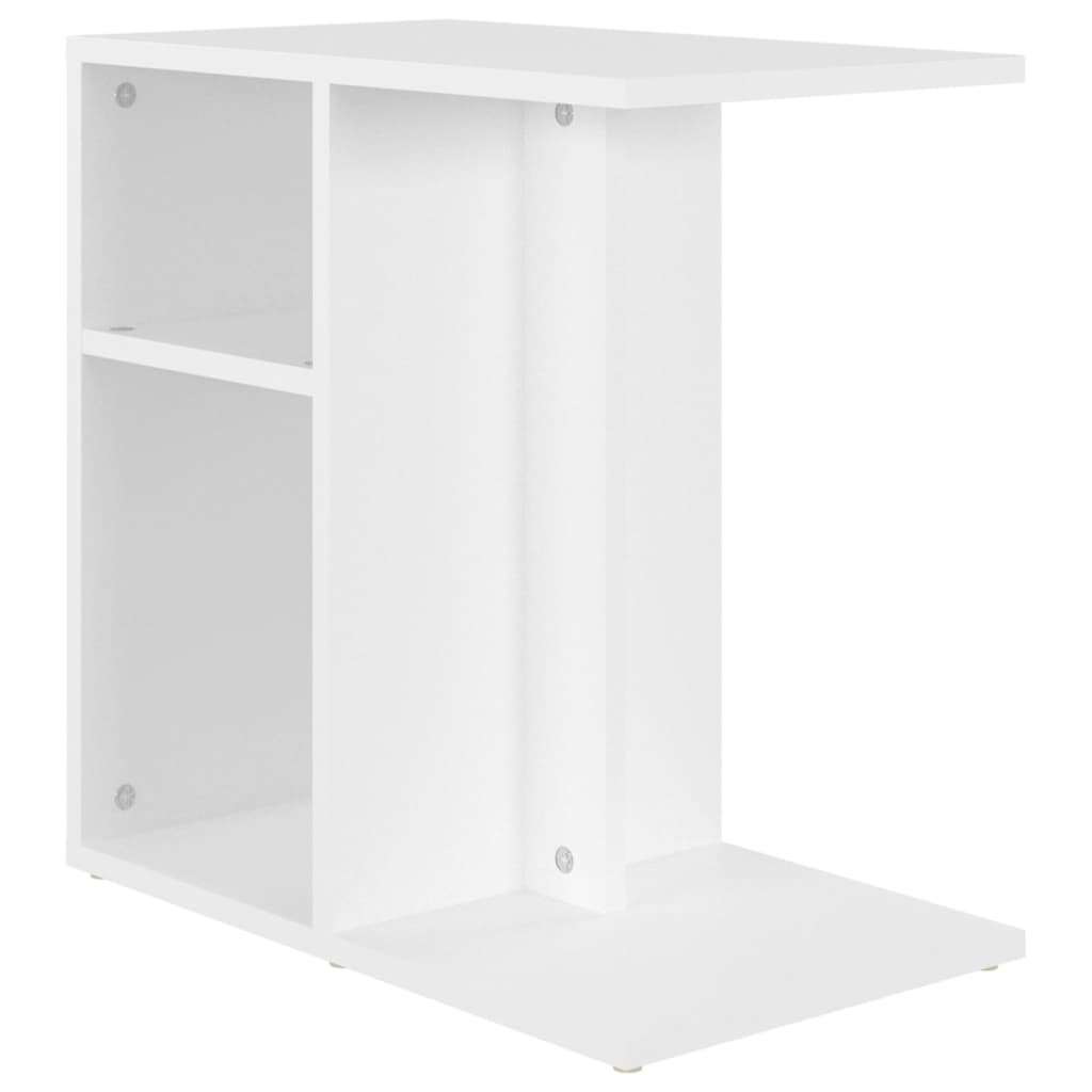 Side Table White 50 x 30 x 50 cm Engineered Wood