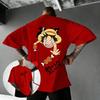 T-shirt Grafica Luffy Anime Oversize One Piece Uomo Donna Cotone Manica Corta Tee Streetwear 2026 Estate Nuovi Abiti Casual Y2k