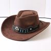 Popular European and American Classic Suede Western Cowboy Hats, Men's and Women's Retro Fashion Cowboy Hats