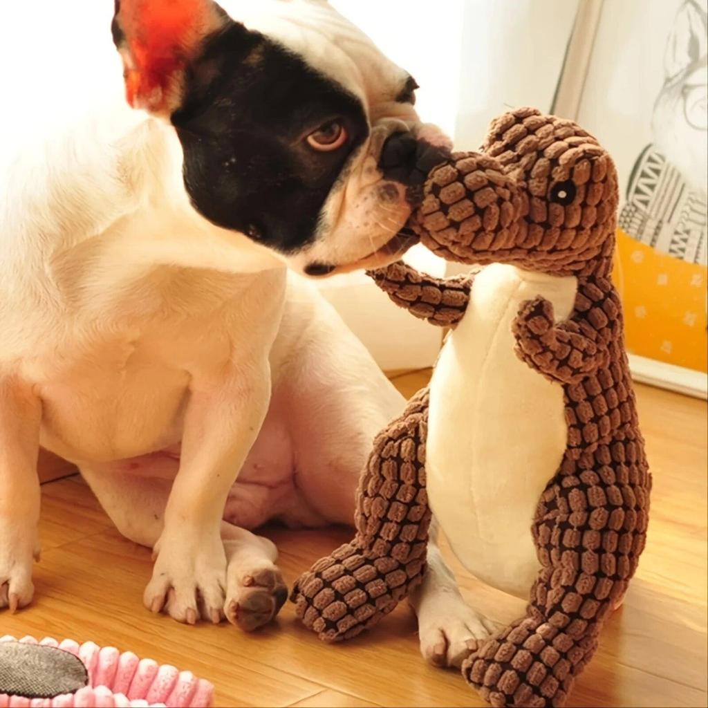 Katzen und Hunde, Plüsch-Dinosaurierspielzeug, interaktives Kauspielzeug für Hunde, Plüschfüllung, Heimtierbedarf für kleine und mittelgroße Hunde, bissfest