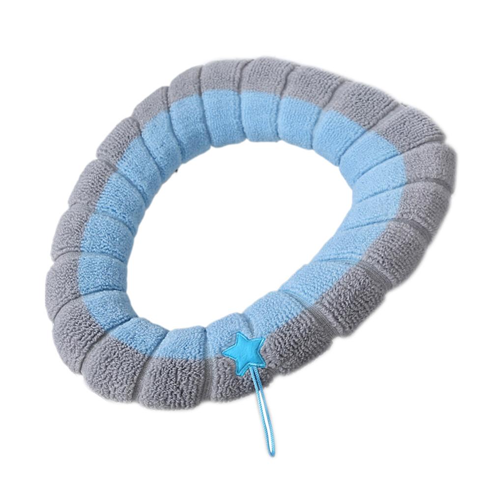 

Portable Stitched Color Knitted Toilet Mat Thickened Washable Antifreeze Toilet Seat Cover Universal Bathroom Accessories 1PC
