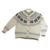 Women's 2026 Autumn/Winter Jacquard Knit Round Neck Snowflake Cardigan Sweater with Horn Buttons