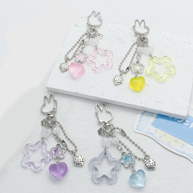 Chic Miniature Star Keychain Ornament Sturdy Alloy Keyring Accessory Perfect For Adding Style To Accessories