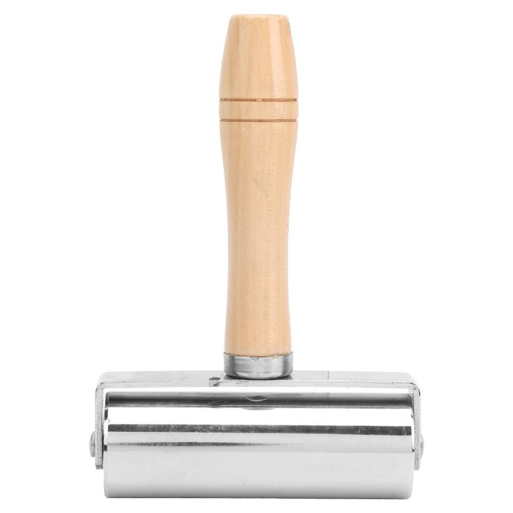 100mm / 3.94in Leather Edge Roller Wooden Handle Leather Craft Roller DIY Leather Projects