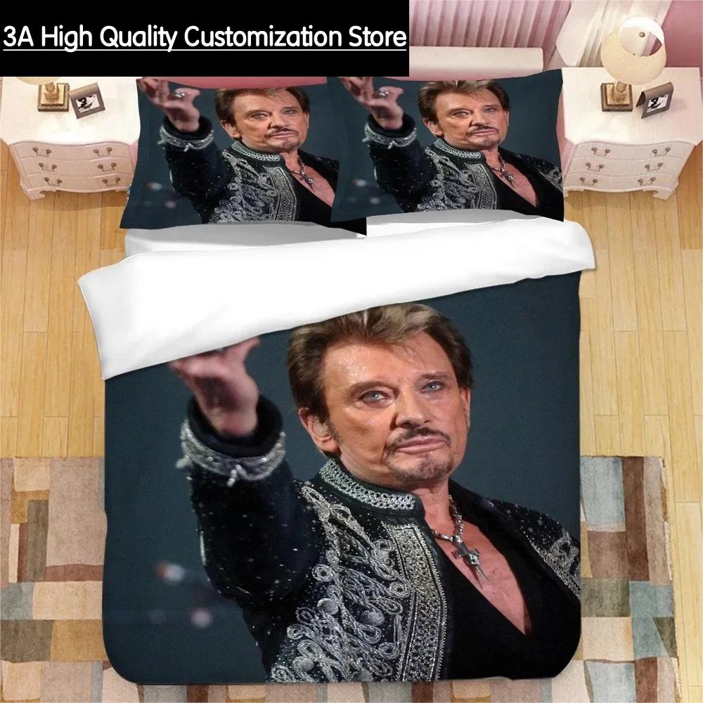 Johnny Hallyday 3D Printed Bedding Set Duvet Covers Pillowcases Comforter Bedding Set Bedclothes Bed Linen