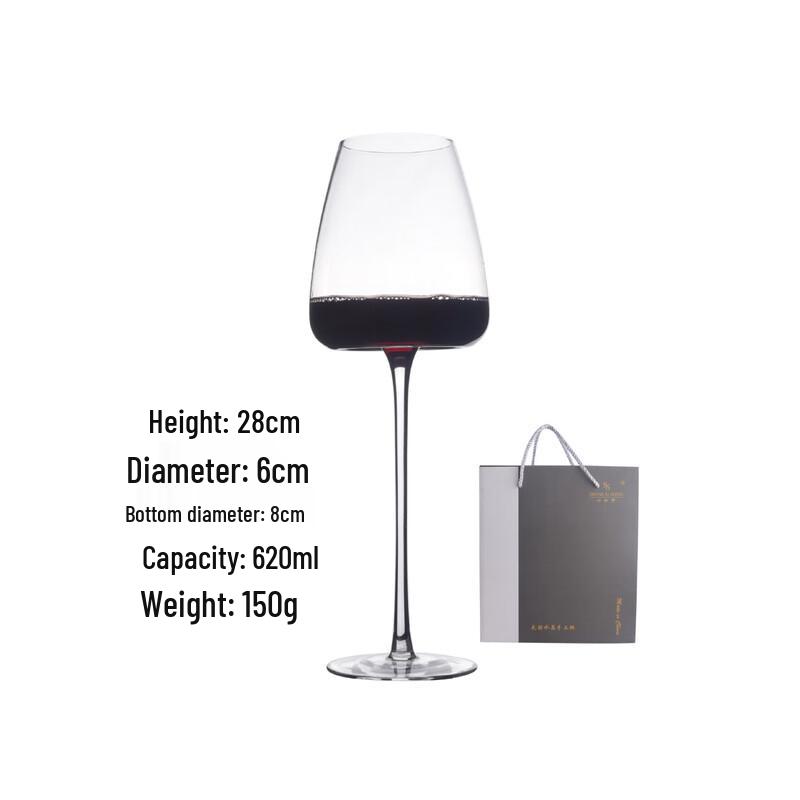 Ручная работа Хрустальный винный бокал с вогнутым дном