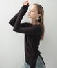 Reventina Cutoff Tencel T-Shirt_Black