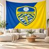 Arazzo da Parete Calcio Leeds United, Appeso a Parete in Tessuto Morbido, Sfondo Decorativo per Camera da Letto Arte Murale per la Casa