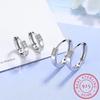 Orecchino a cerchio Huggie Piercing Forma Unica 100% Argento Sterling Massiccio 925 per Donna Orecchino in Argento Sterling Gioielli per Feste Matrimonio