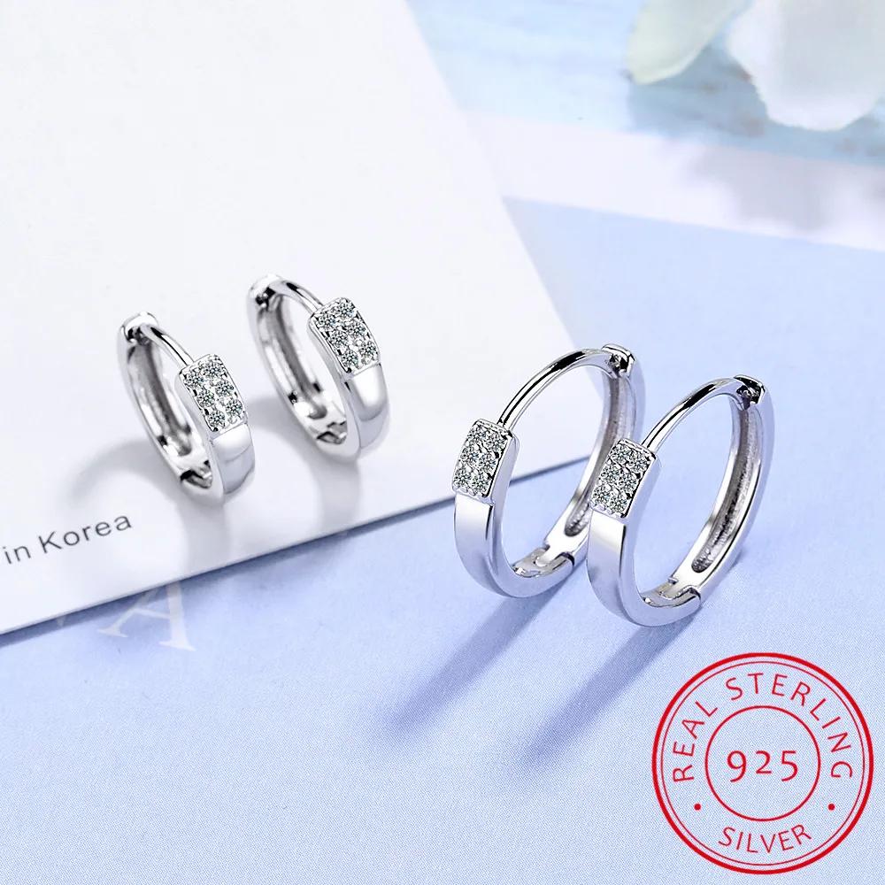 Orecchino a cerchio Huggie Piercing Forma Unica 100% Argento Sterling Massiccio 925 per Donna Orecchino in Argento Sterling Gioielli per Feste Matrimonio