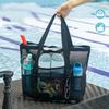 Nylon Hollow Mesh Beach Bag Large Capacity Quick Dry Pouch Single Shoulder Handheld Travel Wash Bag For Beach Travel