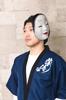 White [Clear Stone] Japanese-style Mask, Small, Unisex,