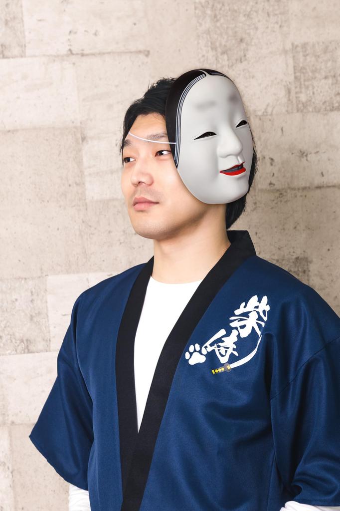 White [Clear Stone] Japanese-style Mask, Small, Unisex,