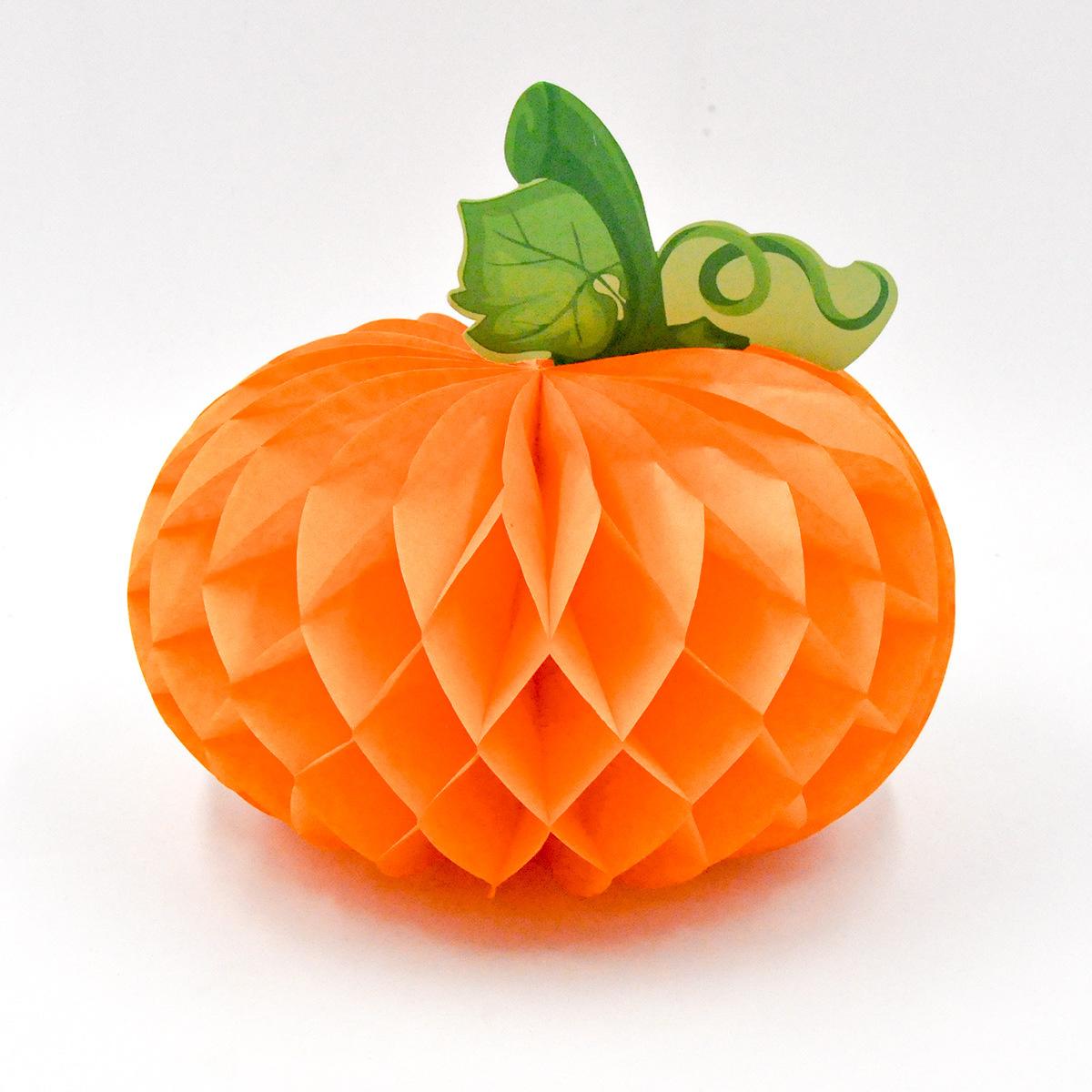 

WTEMPO 4PCS Colorful Pumpkin Beehive Shaped Ornaments Creative DIY Halloween Thanksgiving Hangings Holiday Festivals Parties Decorations 4pcs