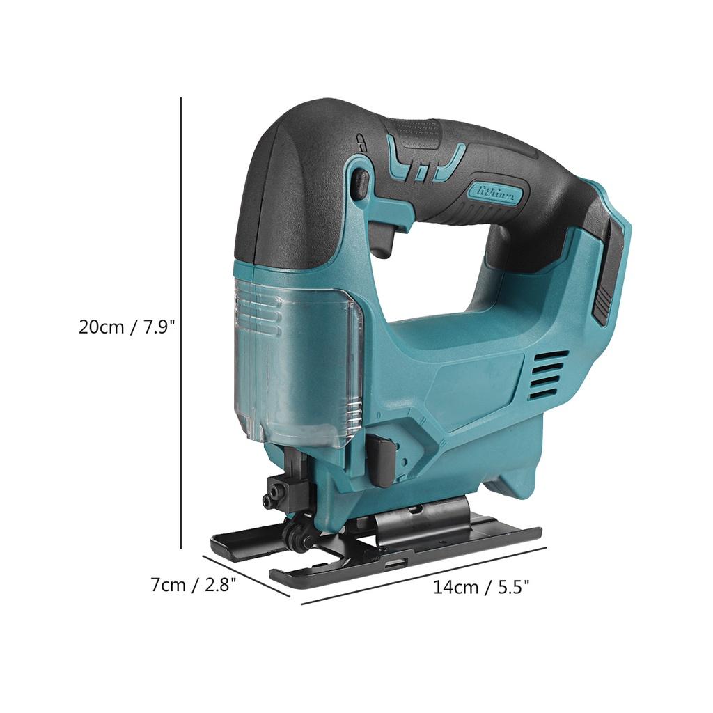 588Vf Akülü Yapboz 65mm 2900RPM Elektrikli Testere Çok Fonksiyonlu Ahşap Metal Kesme Güç Aracı 2 x 15000mAh Makita 18V Pil