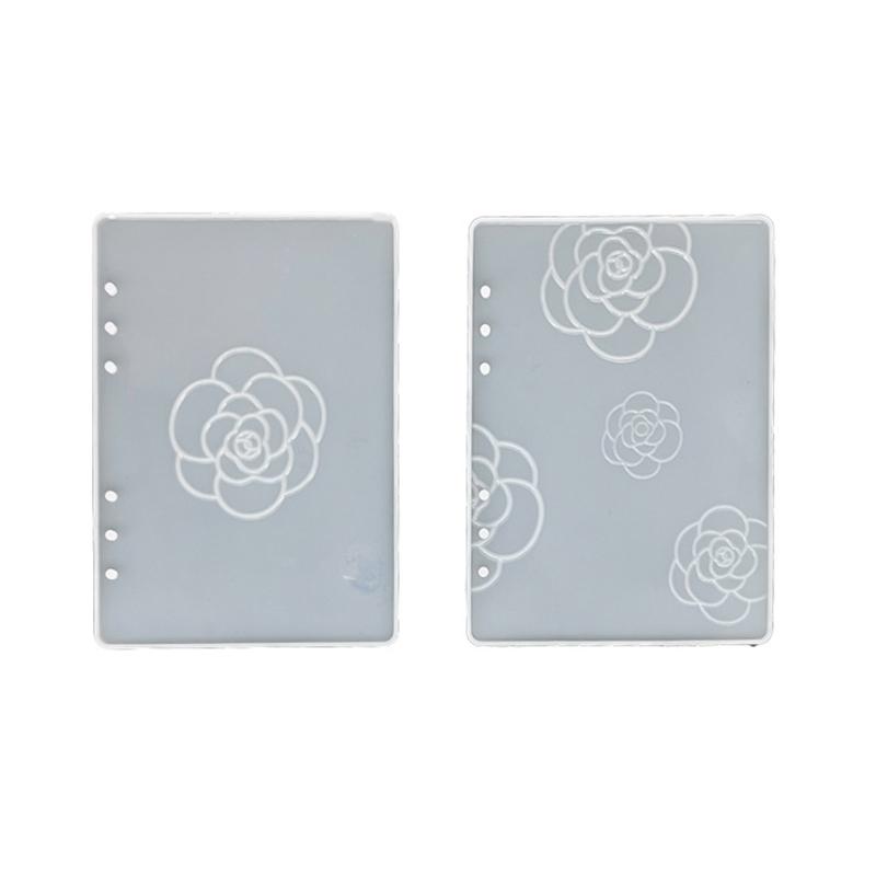 Notebook Inner Page Mold Camellia PatternDecoration Art Decorative Silicone Mold for Making A5 A6 Notebook Craft 1