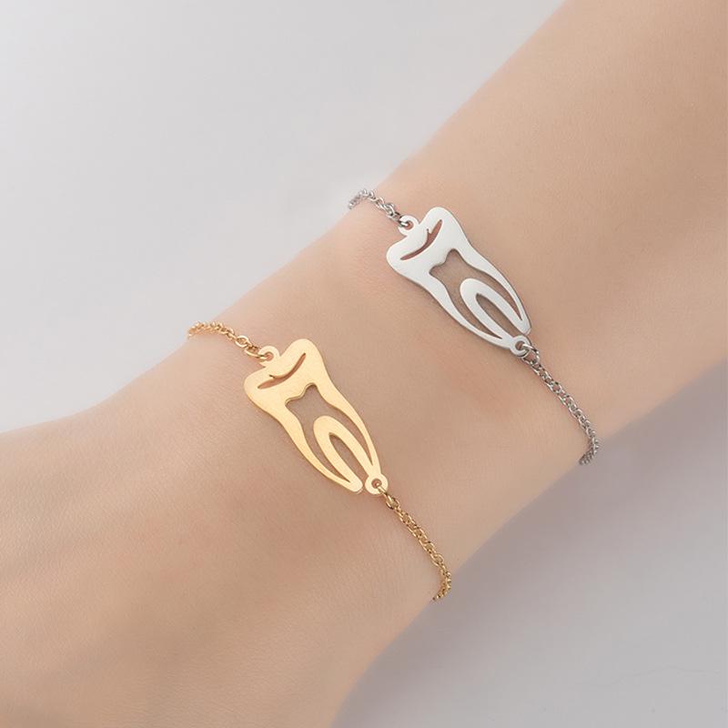 European-American Fashion Tooth Pendant Bracelet with Unique Design