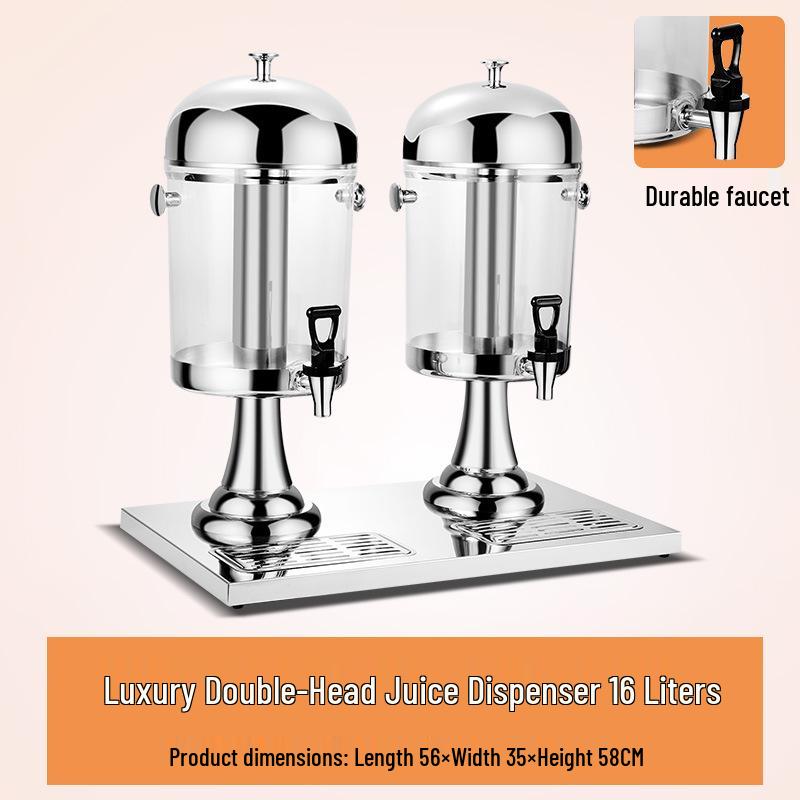 Western Style Stainless Steel Juice Dispenser – Single, Double, or Triple Head Self-Service Cold Beverage Machine