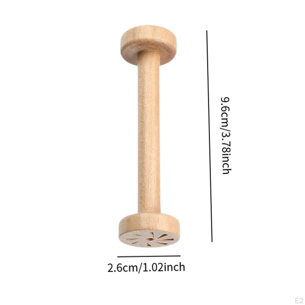 10 Pieces Wooden Spools Empty Spool Portable Large Wood Ribbon Sewing Bobbins for DIY Arts